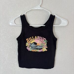 Billabong Black Tank Top with Colorful Graphic